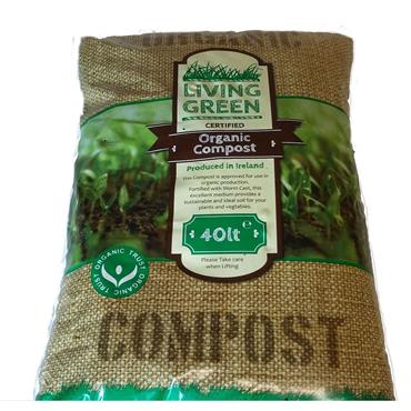 Living Green Organic Wormcast Compost - €8 per bag